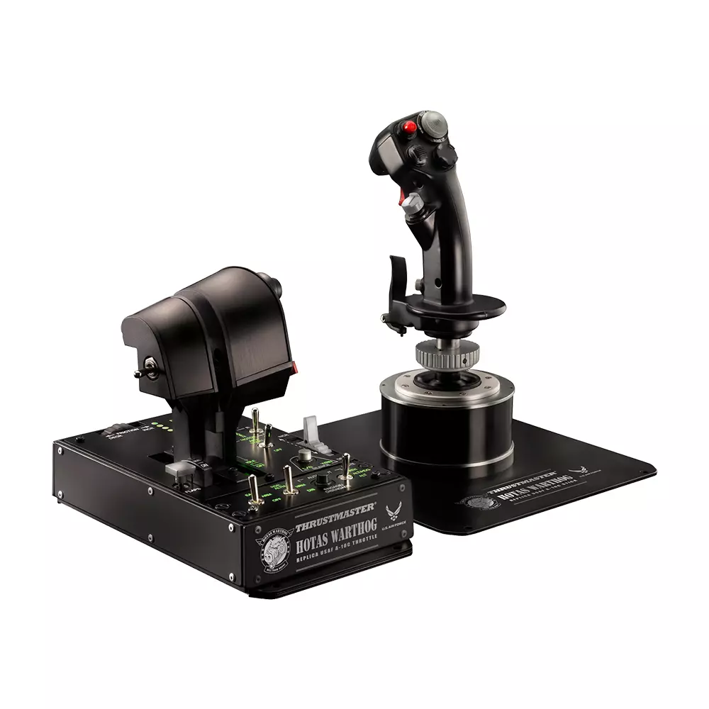 Thrustmaster HOTAS Warthog, the all-metal 1:1 replica of the A-10C stick and dual-lever throttle